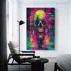 Crâne Peinture sur toile sans cadre, impressions posters art mural pour déco maison chambre bureau