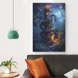 Dragon Peinture sur toile sans cadre, impressions posters art mural pour déco maison chambre bureau