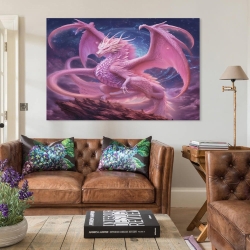 occidental Dragon Peinture sur toile sans cadre, impressions posters art mural pour déco maison chambre bureau
