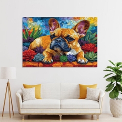 Chien Peinture sur toile sans cadre, impressions posters art mural pour déco maison chambre bureau