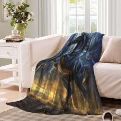 Cheval Plaid en Polaire Imprimé 3D Couverture Douce Confortable pour Canapé Lit Bureau