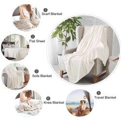 Shih Tzu 3D Printed Fleece Throw Blanket Soft Cozy Blanket for Couch Sofa Bed Office