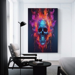 Crâne Peinture sur toile sans cadre, impressions posters art mural pour déco maison chambre bureau