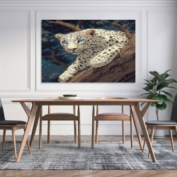 Léopard Peinture sur toile sans cadre, impressions posters art mural pour déco maison chambre bureau