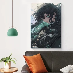 Tueur de démons: Demon Slayer Peinture sur toile sans cadre, impressions posters art mural pour déco maison chambre bureau