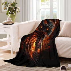 occidental Dragon Plaid en Polaire Imprimé 3D Couverture Douce Confortable pour Canapé Lit Bureau