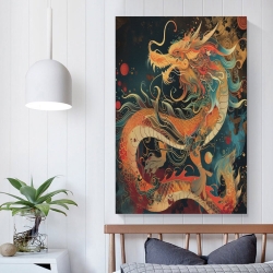 Dragon Peinture sur toile sans cadre, impressions posters art mural pour déco maison chambre bureau