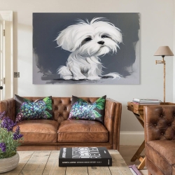 Shih Tzu Peinture sur toile sans cadre, impressions posters art mural pour déco maison chambre bureau