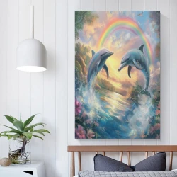 Dauphin Peinture sur toile sans cadre, impressions posters art mural pour déco maison chambre bureau