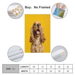 Golden Retriever Peinture sur toile sans cadre, impressions posters art mural pour déco maison chambre bureau