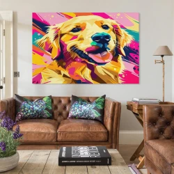 Golden Retriever Peinture sur toile sans cadre, impressions posters art mural pour déco maison chambre bureau