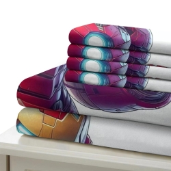 Avengers Iron Man Housse de Couette Imprimée 3D Douce 3 Pièces Literie Garçons Filles