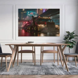 Gros camion Peinture sur toile sans cadre, impressions posters art mural pour déco maison chambre bureau