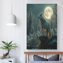 Loup Peinture sur toile sans cadre, impressions posters art mural pour déco maison chambre bureau