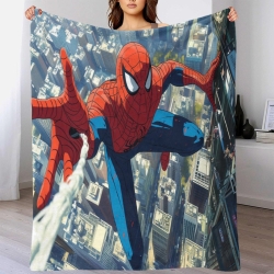 Avengers Spider-Man 3D Printed Fleece Throw Blanket Soft Cozy Blanket for Couch Sofa Bed Office