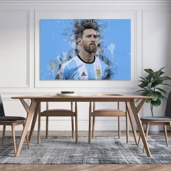 Lionel Messi Peinture sur toile sans cadre, impressions posters art mural pour déco maison chambre bureau