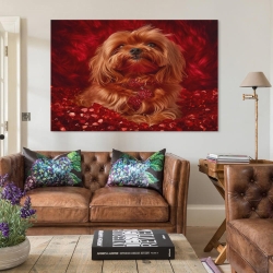 Xishi Chien Peinture sur toile sans cadre, impressions posters art mural pour déco maison chambre bureau