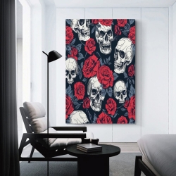 Crâne Peinture sur toile sans cadre, impressions posters art mural pour déco maison chambre bureau