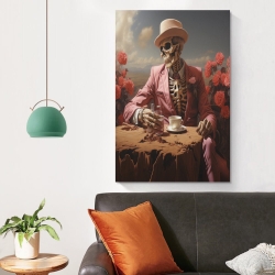Crâne Peinture sur toile sans cadre, impressions posters art mural pour déco maison chambre bureau