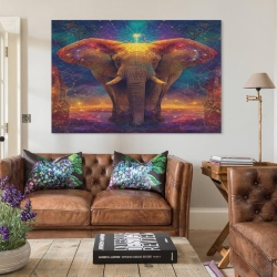 Elefante Pittura su tela senza cornice, stampe di poster arte murale per arredo casa camera ufficio