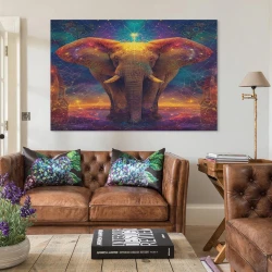 Éléphant Peinture sur toile sans cadre, impressions posters art mural pour déco maison chambre bureau