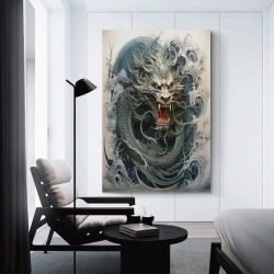 oriental Dragon Peinture sur toile sans cadre, impressions posters art mural pour déco maison chambre bureau
