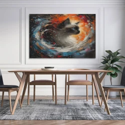 Katze Unrahmtes Leinwandbild, Wandkunst-Poster-Drucke für Zuhause, Schlafzimmer, Büro Dekoration