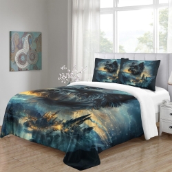 Yorkshire Terrier Housse de Couette Imprimée 3D Douce 3 Pièces Literie Garçons Filles