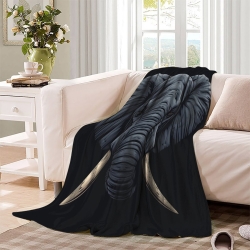 Éléphant Plaid en Polaire Imprimé 3D Couverture Douce Confortable pour Canapé Lit Bureau