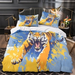 Tigre Housse de Couette Imprimée 3D Douce 3 Pièces Literie Garçons Filles