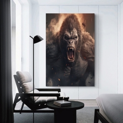 Gorille Peinture sur toile sans cadre, impressions posters art mural pour déco maison chambre bureau
