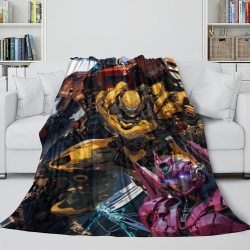 Transformers Bumblebee Plaid en Polaire Imprimé 3D Couverture Douce Confortable pour Canapé Lit Bureau