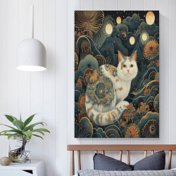 Katze Unrahmtes Leinwandbild, Wandkunst-Poster-Drucke für Zuhause, Schlafzimmer, Büro Dekoration