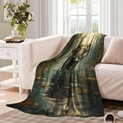 Éléphant Plaid en Polaire Imprimé 3D Couverture Douce Confortable pour Canapé Lit Bureau