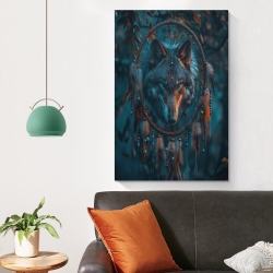 Loup Peinture sur toile sans cadre, impressions posters art mural pour déco maison chambre bureau