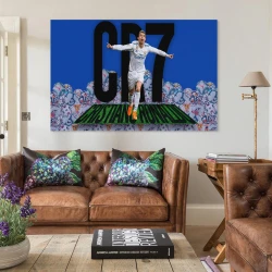 Cristiano Ronaldo Peinture sur toile sans cadre, impressions posters art mural pour déco maison chambre bureau