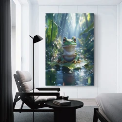 Grenouille Peinture sur toile sans cadre, impressions posters art mural pour déco maison chambre bureau