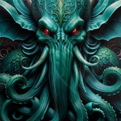 Mythe de l'horreur Cthulhu Housse de Couette Imprimée 3D Douce 3 Pièces Literie Garçons Filles