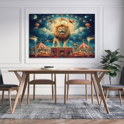 Lion Peinture sur toile sans cadre, impressions posters art mural pour déco maison chambre bureau