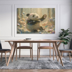 Panda Peinture sur toile sans cadre, impressions posters art mural pour déco maison chambre bureau