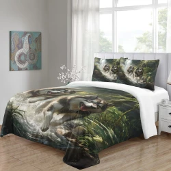 Alaskan Housse de Couette Imprimée 3D Douce 3 Pièces Literie Garçons Filles