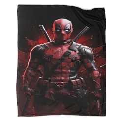 Marvel Deadpool 3D Printed Fleece Throw Blanket Soft Cozy Blanket for Couch Sofa Bed Office