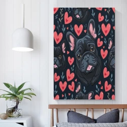 Chien Peinture sur toile sans cadre, impressions posters art mural pour déco maison chambre bureau
