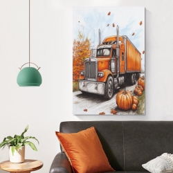 Gros camion Peinture sur toile sans cadre, impressions posters art mural pour déco maison chambre bureau