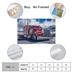 Gros camion Peinture sur toile sans cadre, impressions posters art mural pour déco maison chambre bureau
