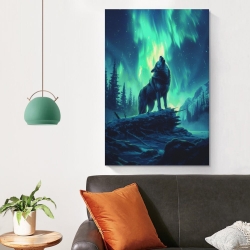 Colorful Loup Peinture sur toile sans cadre, impressions posters art mural pour déco maison chambre bureau