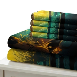 Renne Housse de Couette Imprimée 3D Douce 3 Pièces Literie Garçons Filles