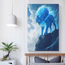 Lion Peinture sur toile sans cadre, impressions posters art mural pour déco maison chambre bureau
