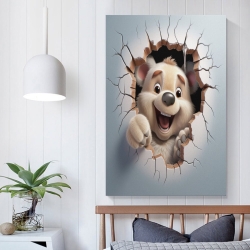 Ours brun Peinture sur toile sans cadre, impressions posters art mural pour déco maison chambre bureau