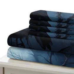 Corbeau Housse de Couette Imprimée 3D Douce 3 Pièces Literie Garçons Filles